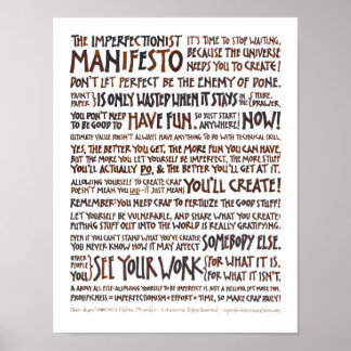 Manifesto imperfeccionista - Poster - Tinta Marinh