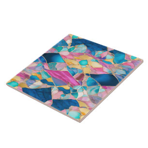 "Manilva" Blue Pink Areia Ondas Fraturadas