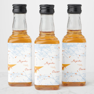 Manipulação de Papel Laranja Origami Gruas Casamen