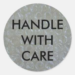 Manipular com adesivo de cuidado