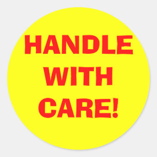 Manipular com adesivos de cuidado