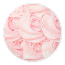 Manípulo cerâmico de rosa rosa