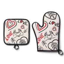 Manique de cuisine motifs love