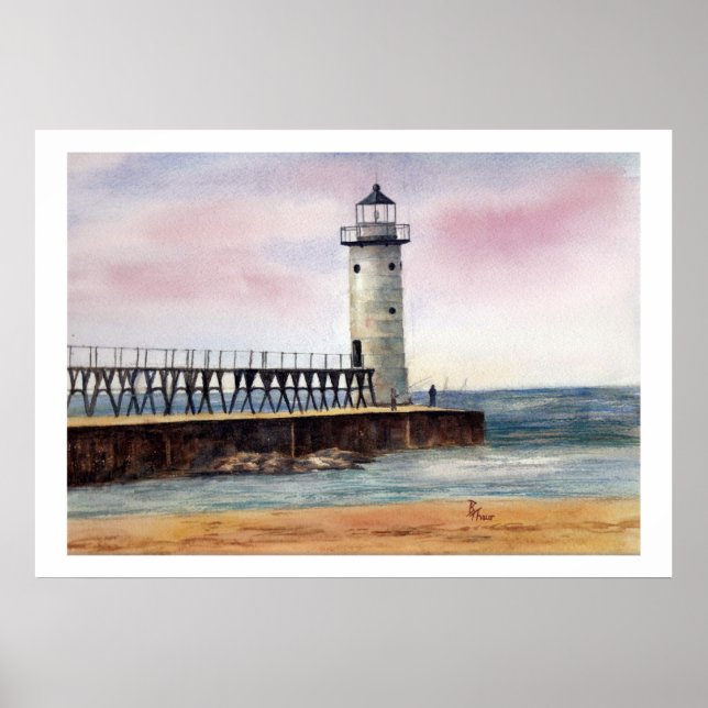 Maniste North Pierhead Light Poster (Frente)