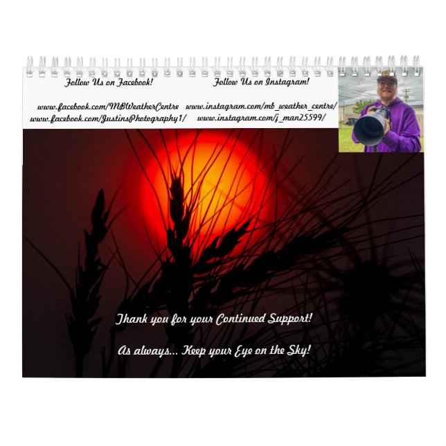 Manitoba Centro Climático 2022 Calendário Mensal  (Verso)