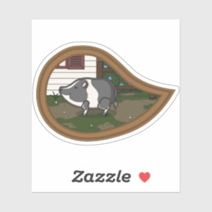 Manjericão a etiqueta do contorno do porco