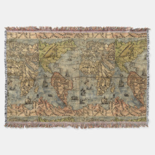 Manta 1565 Mapa Antigo do Mundo de Forlani Cartografia V