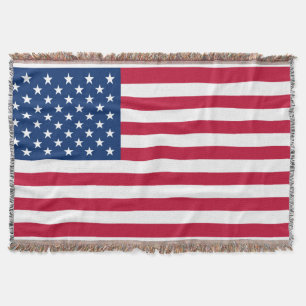 Manta A bandeira americana lança cobertor.