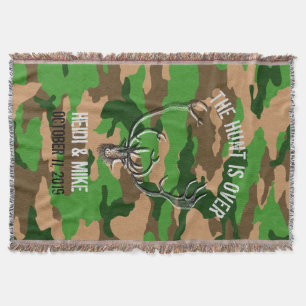 Manta "A Caça Acabou" Presente de Casamento Personalizad