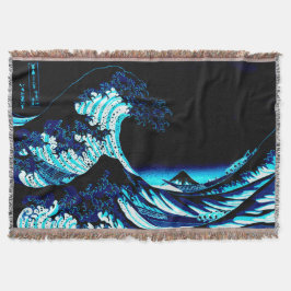 Manta A Grande Onda Azul Profundo