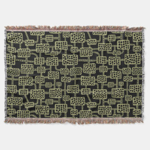 Manta Abstrato 041113 - Khaki em preto
