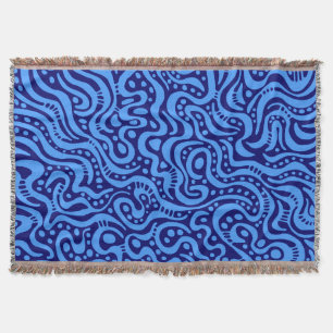 Manta Abstrato 041211 - Baby Blue on Deep Marinho