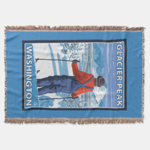 Manta Admiração do esquiador - pico da geleira,