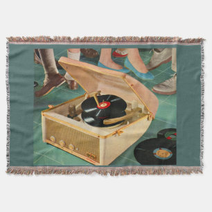 Manta Anúncio do reprodutor de discos portáteis dos an
