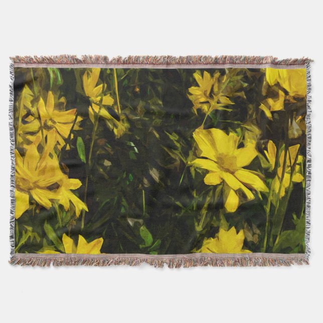 Manta Arrofiraf Balsamroot Yellow Wilflower Abstrato (Frente)