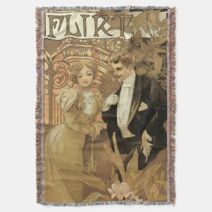 Manta Arte Antiga Flirt Biscuits Nouveau, Alphonse Mucha