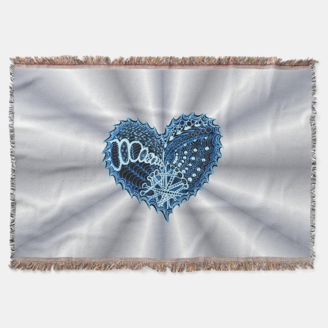 Manta Arte Original Blue Flame Heart (Frente)