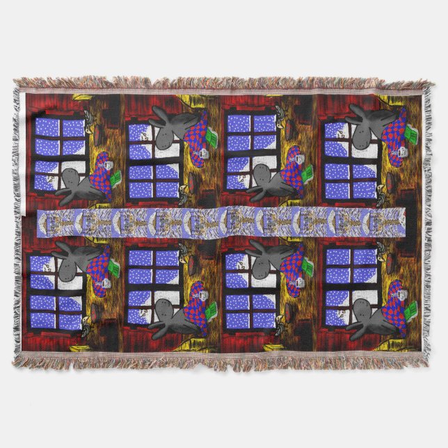 Manta asno e pássaro na neve (Frente)