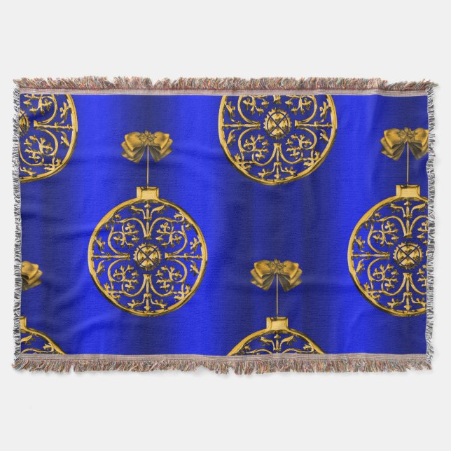 Manta Balas de Natal em Azul (Frente)