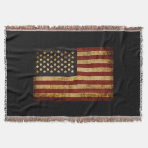Manta Bandeira americana patriótica dos EUA do Grunge d