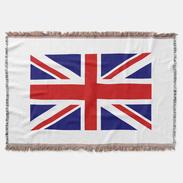 Manta Bandeira britânica cobertura tecida | Union Jack (Frente)