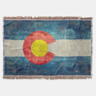 Manta Bandeira do estado de Colorado com olhar sujo