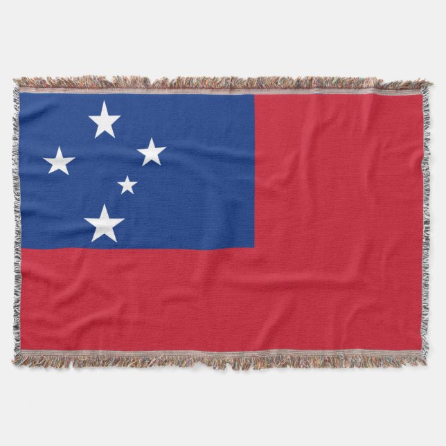 Manta Bandeira Patriótica da Ilha de Samoa (Frente)