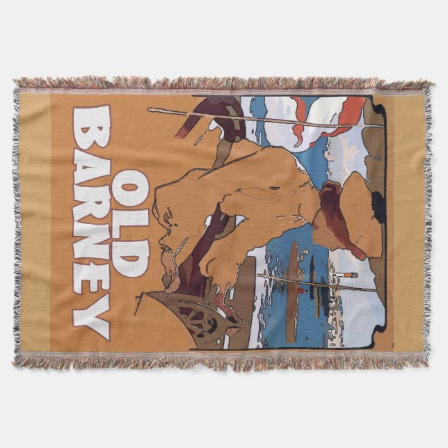 Manta Barnegat Lighthouse Estilo de Vintage (Frente)