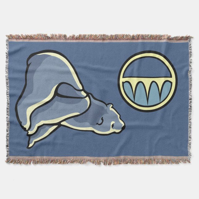 Manta Bear Arte em Branco Blanket Bebê Bebê Nativo (Frente)