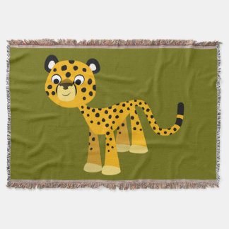 Manta Bela e Feliz Cartografia Cheetah Joga Banquete