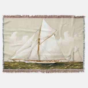 Manta Belo Vintage Sailboat Impressão