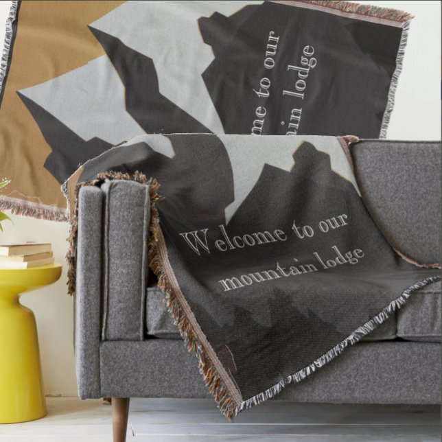 Manta Bem-vindos ao nosso lago de caça à montanha (Criador carregado)