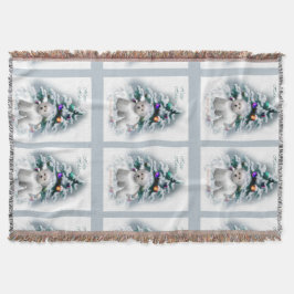 Manta Bichon Frise Christmas