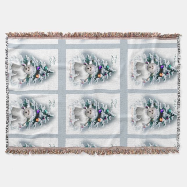 Manta Bichon Frise Christmas (Frente)