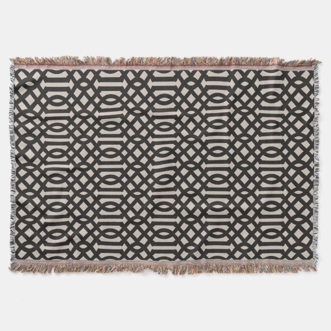 Manta Black and Ivory Trellis | Farmhouse Moderna (Frente)
