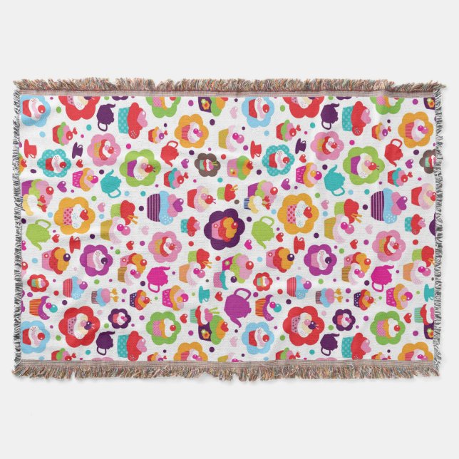 Manta Bolo bonito do copo e pote do chá (Frente)