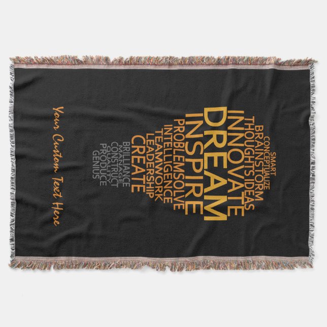 Manta Bolsa de Lâmpada Inspiracional personalizada (Frente)