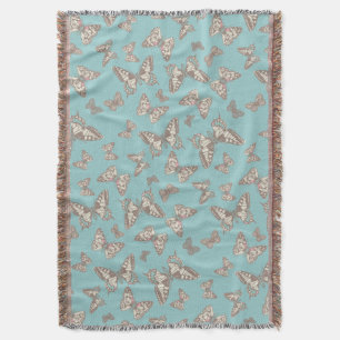 Manta Borboletas aleatórias estilo picado padrão teórico