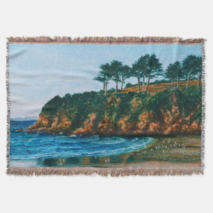 Manta Brittany Rocky Coast Beach Acrylic Painting, aconc