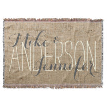 Burlap Personalised Wedding Bride & Groom's Names