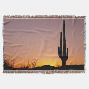 Manta Cacto do Saguaro no por do sol