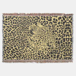 Manta Camuflagem Leopardo Negro e bege em manchas