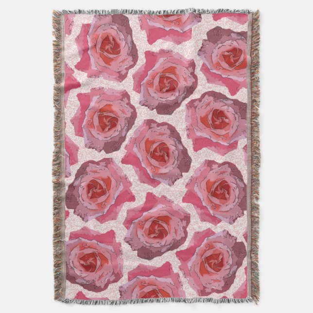 Manta Cartoon rosa. Rosa Cartoonus. (Frente Vertical)