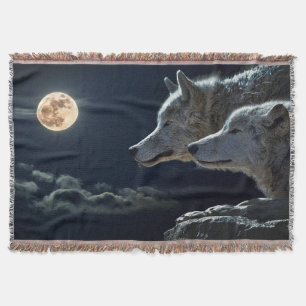 Manta Casal enluarada do lobo da noite