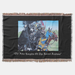 Manta cavaleiros medievais que jousting na arte