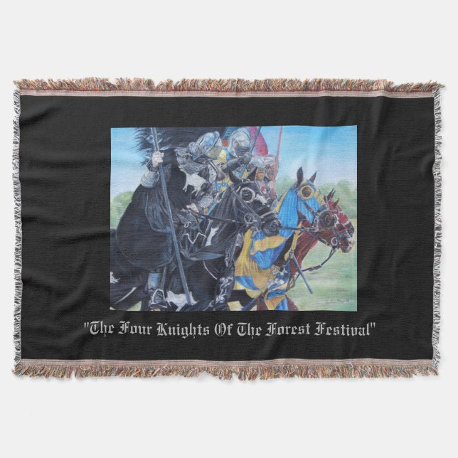 Manta cavaleiros medievais que jousting na arte (Frente)