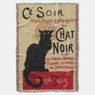 Manta Ce Soir Chat Noir Black Cat, Vintage Art Nouveau