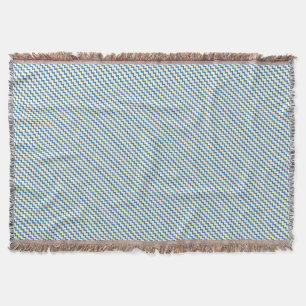 Manta Chevron zigzag padrão dois tons denim azul creme