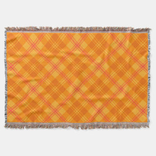 Manta Chic Marigold Medley Xadrez Laranja Banheira