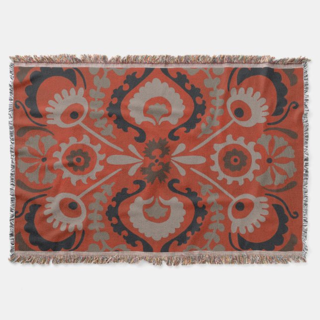 Manta Cinnabar Suzani I (Frente)